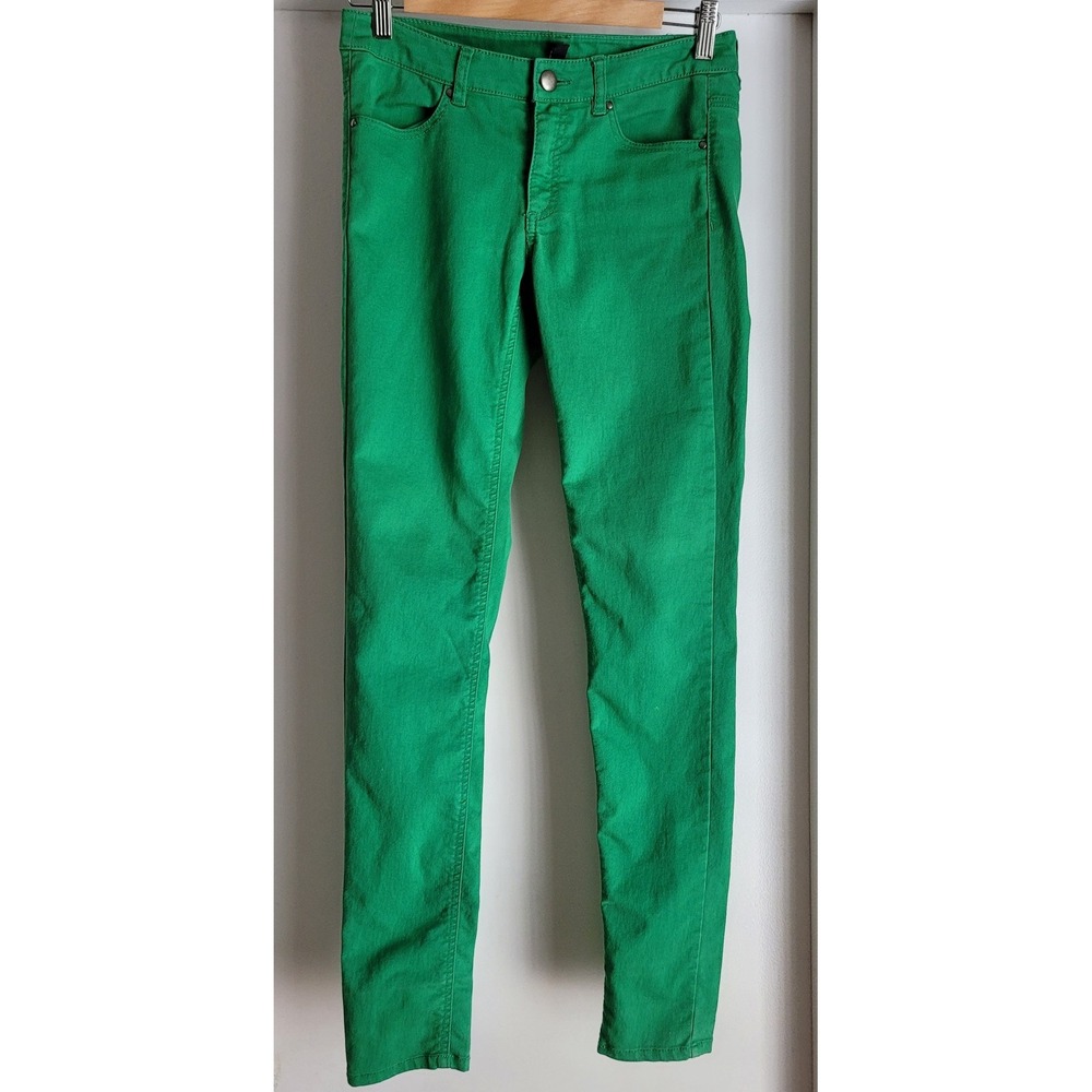 Divided H&M Women's Skinny Jeans Size 6 Green Solid Denim Pants Trousers